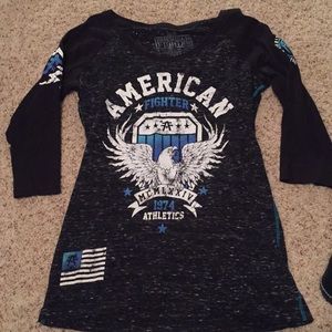 Black and blue American Fighter shirt